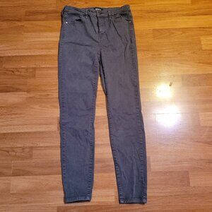 Grey slim fit mid-rise jeans